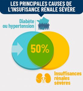 Les causes de l'insuffisance rénale sévère